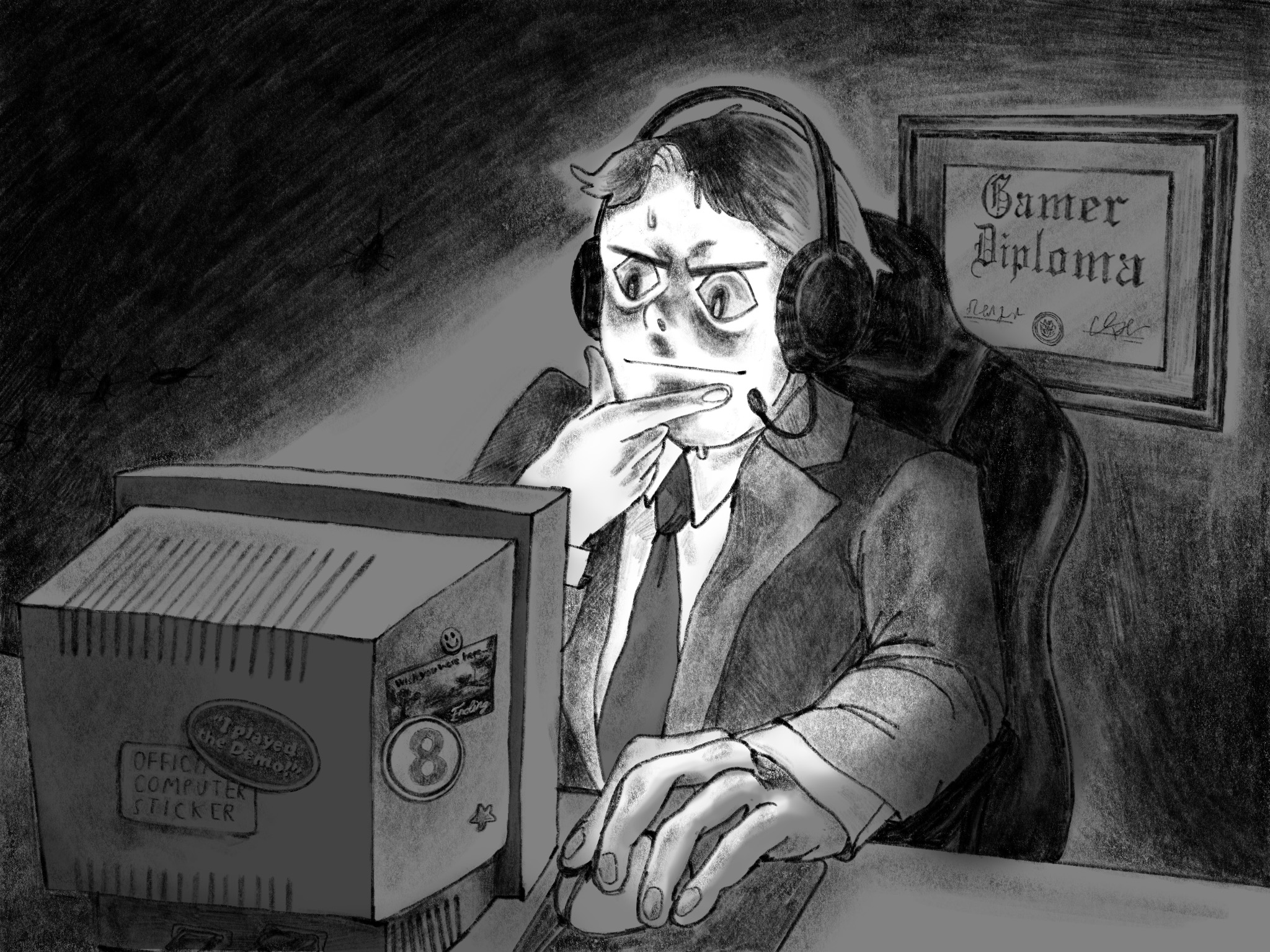 Illustration of a gamer