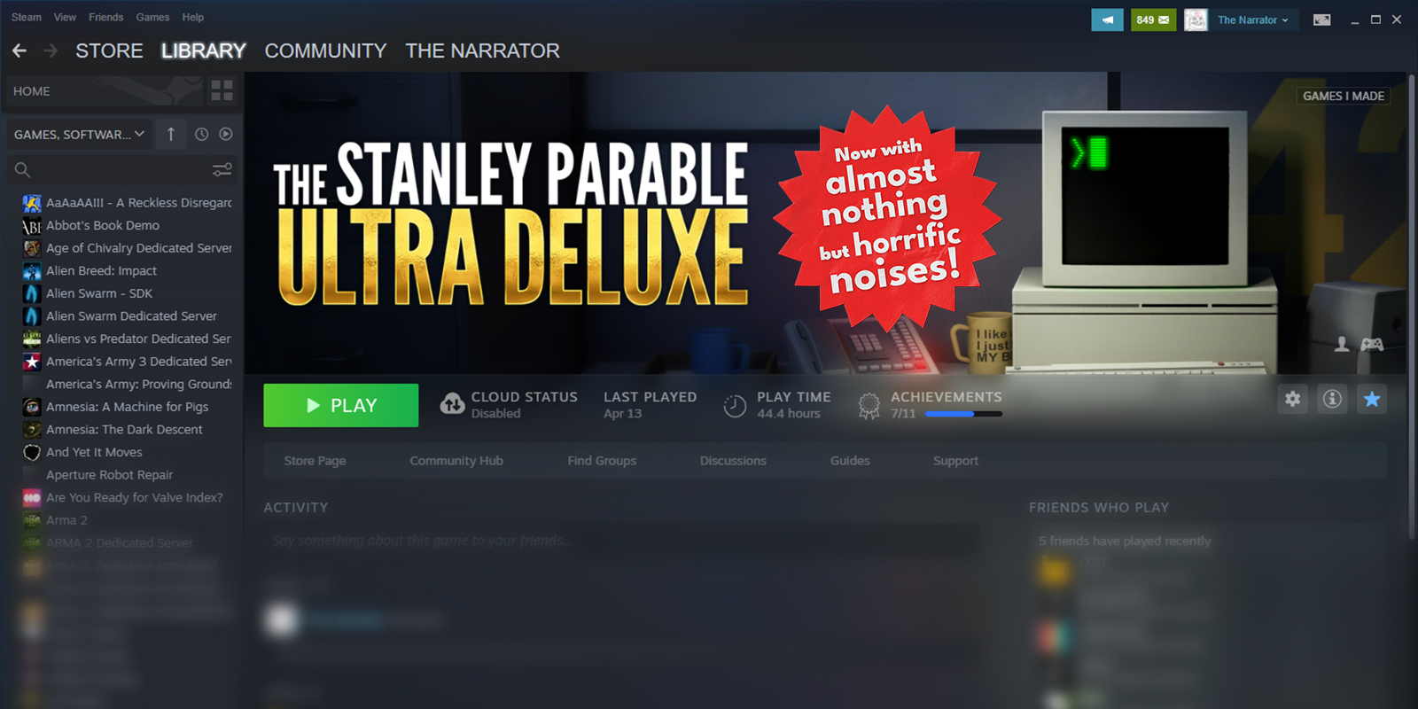Steam store screenshot with red sticker